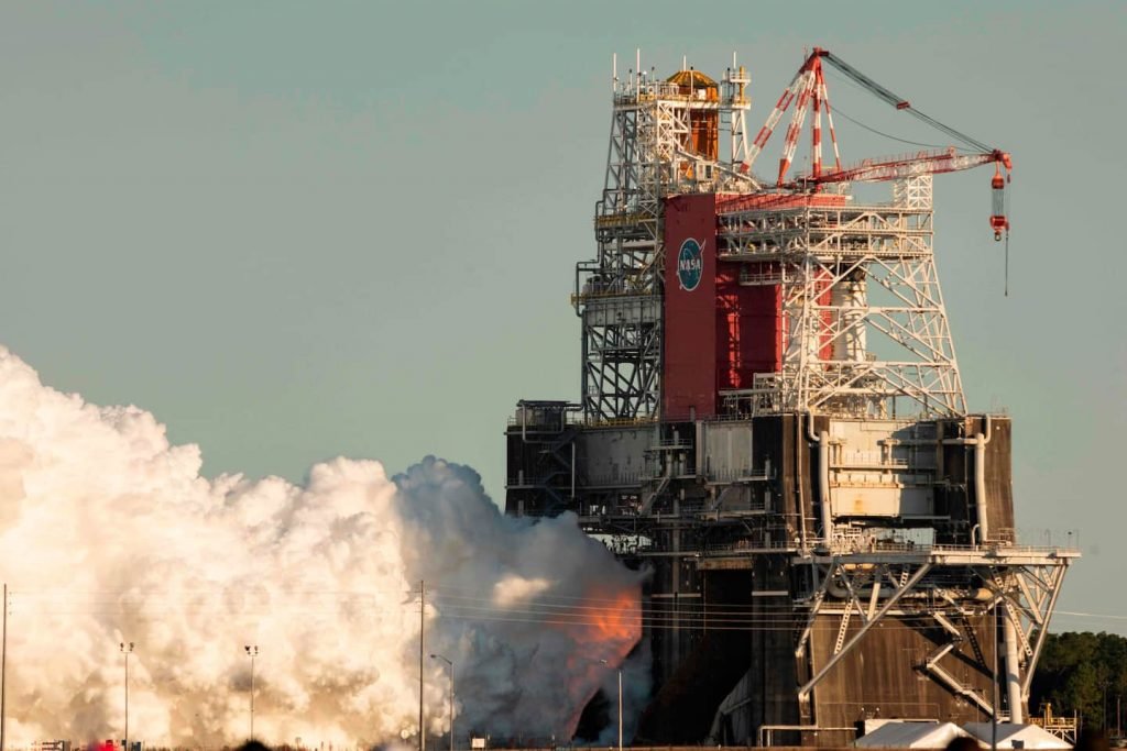 Before shortened NASA SLS rocket engine test, officials predicted only a 50 percent chance of complete success